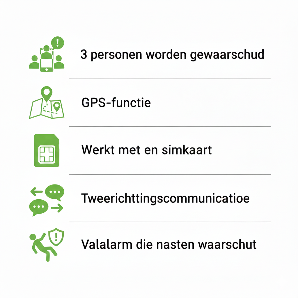 Seniorenalarm polsband 4G horloge met sim-kaart