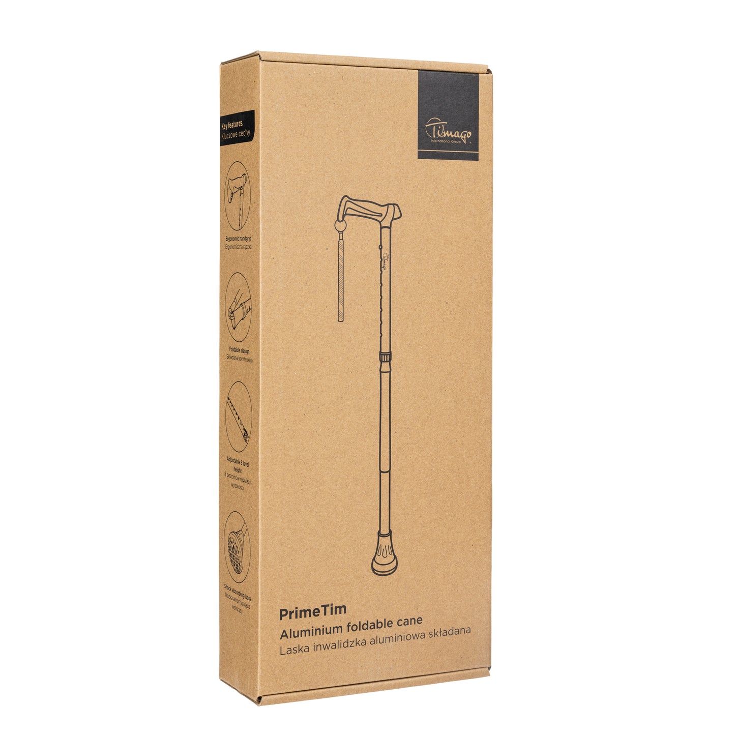 Premium aluminium wandelstok paars