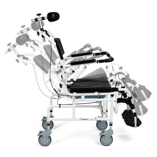 MASTER-TIM PLUS - In hoogte verstelbare douche en toilet transport stoel