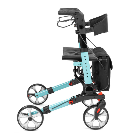 YOLA - Aluminium rollator 4-wieler blauw