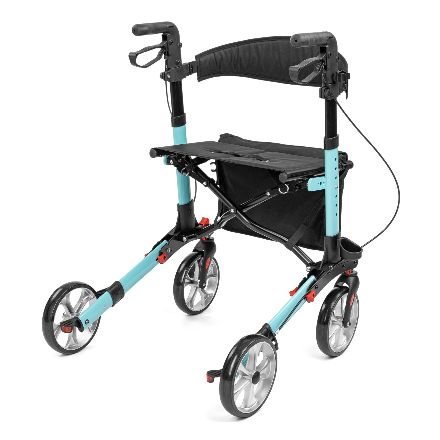YOLA - Aluminium rollator 4-wieler blauw