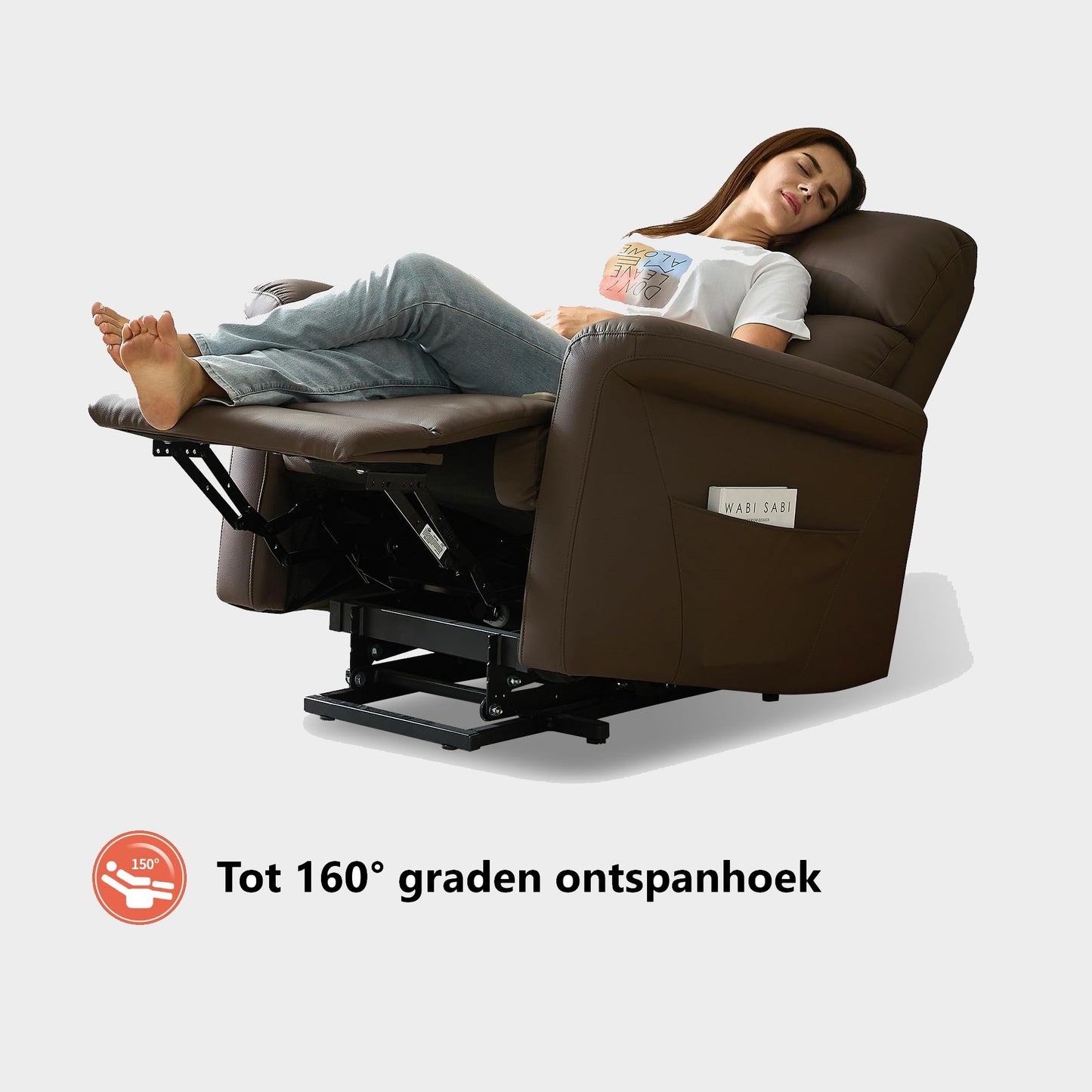 Relaxfauteuil Lisette - Sta-op stoel - Elektrisch Verstelbaar – Luxe Comfortstoel