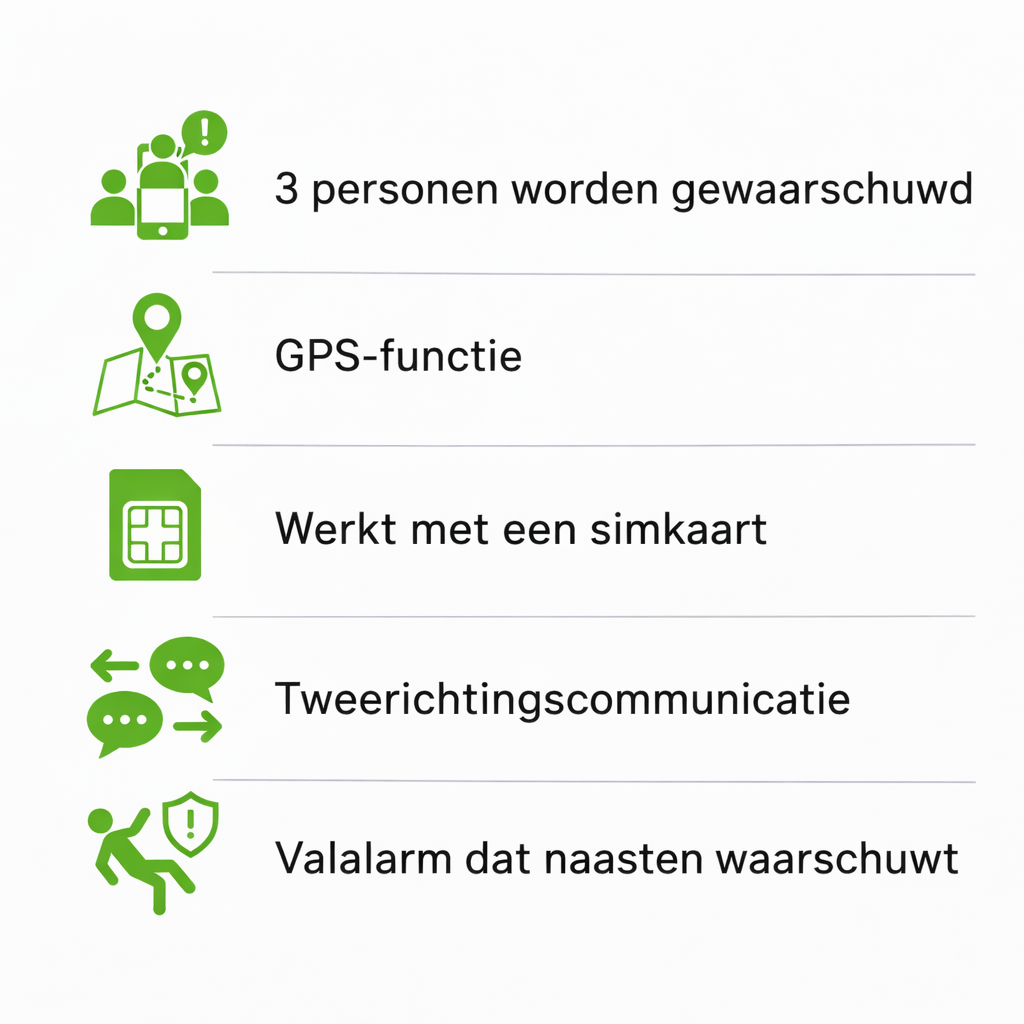 SOS Horloge voor ouders - Direct hulp bij een val of noodsituatie