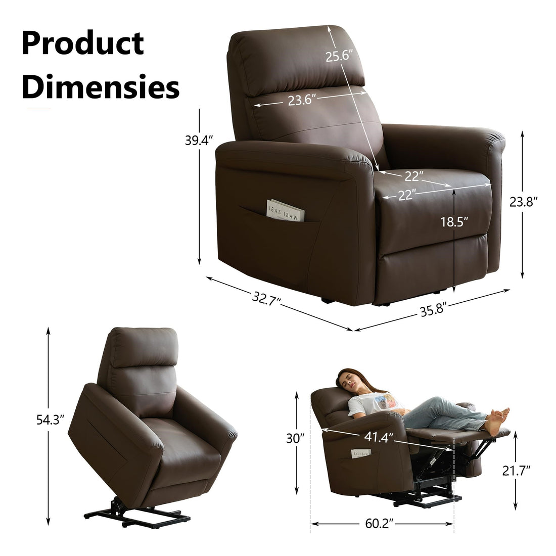 Relaxfauteuil Lisette - Sta-op stoel - Elektrisch Verstelbaar – Luxe Comfortstoel