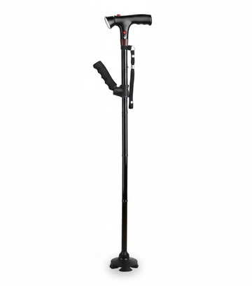 Hoogwaardige wandelstok met LED-licht | Extra steun | Stevige poot