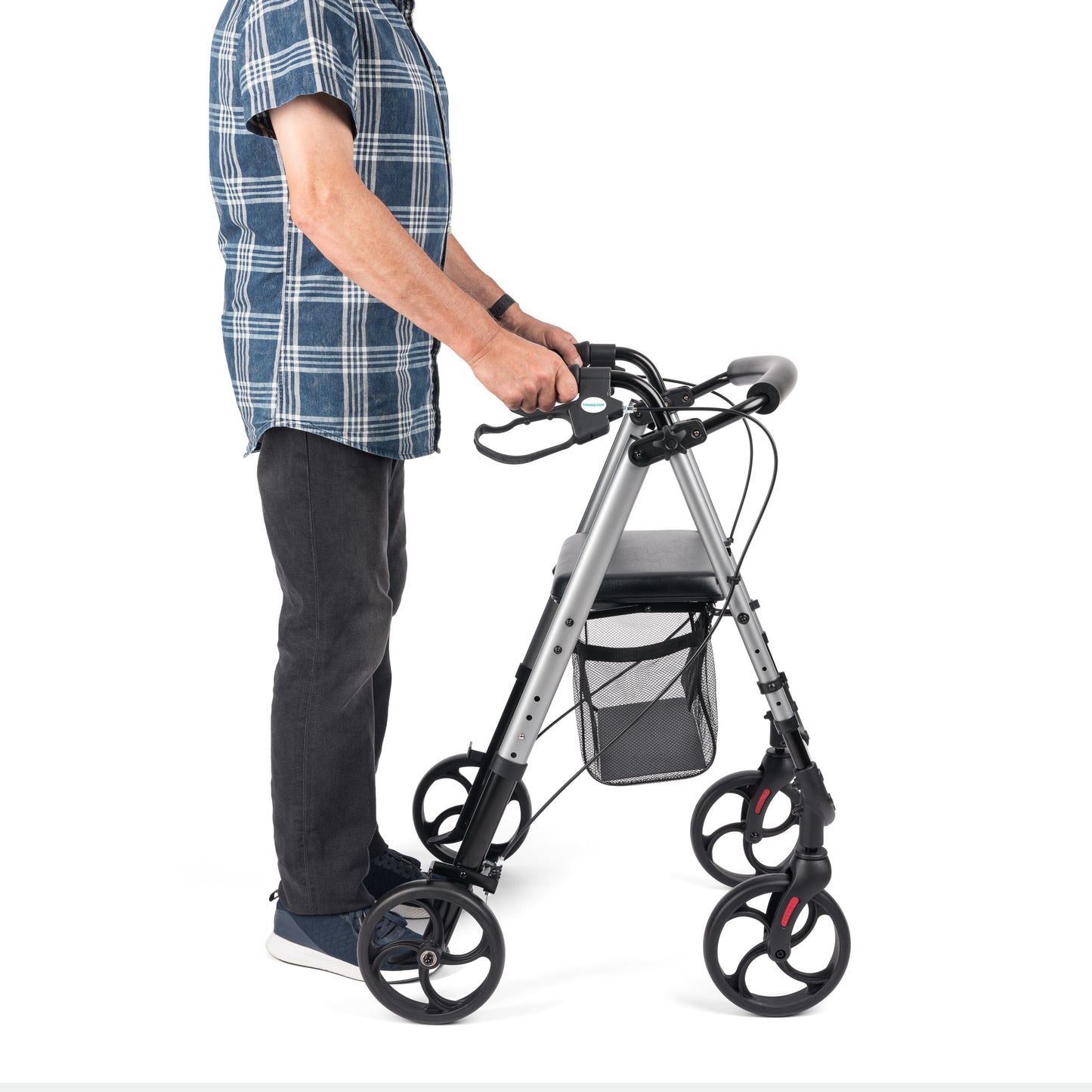 ALINA - 4-wiel rollator met in hoogte verstelbare zitting