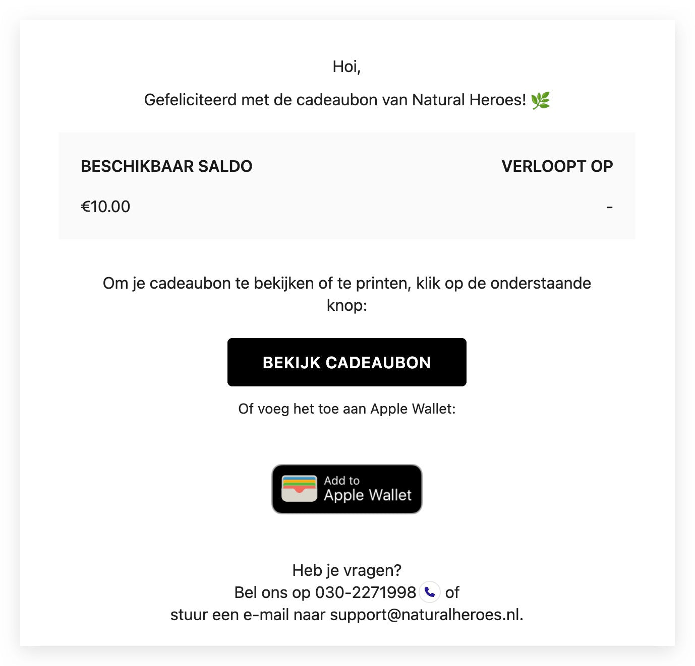 Cadeaubon Natural Heroes