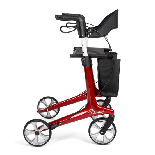 FUTURO - ultra lichtgewicht carbon rollator 4 wielen zwart of rood