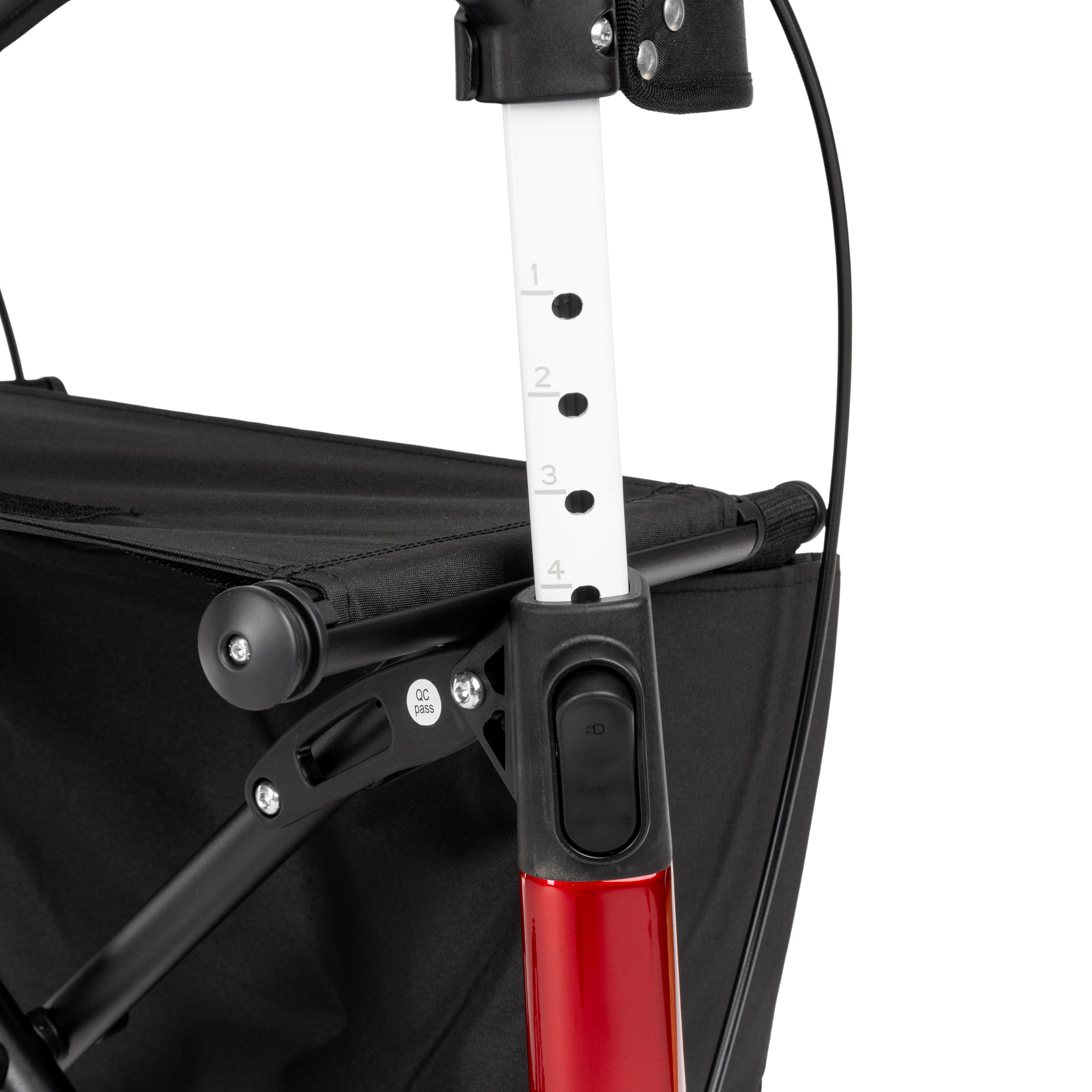 FUTURO - ultra lichtgewicht carbon rollator 4 wielen zwart of rood