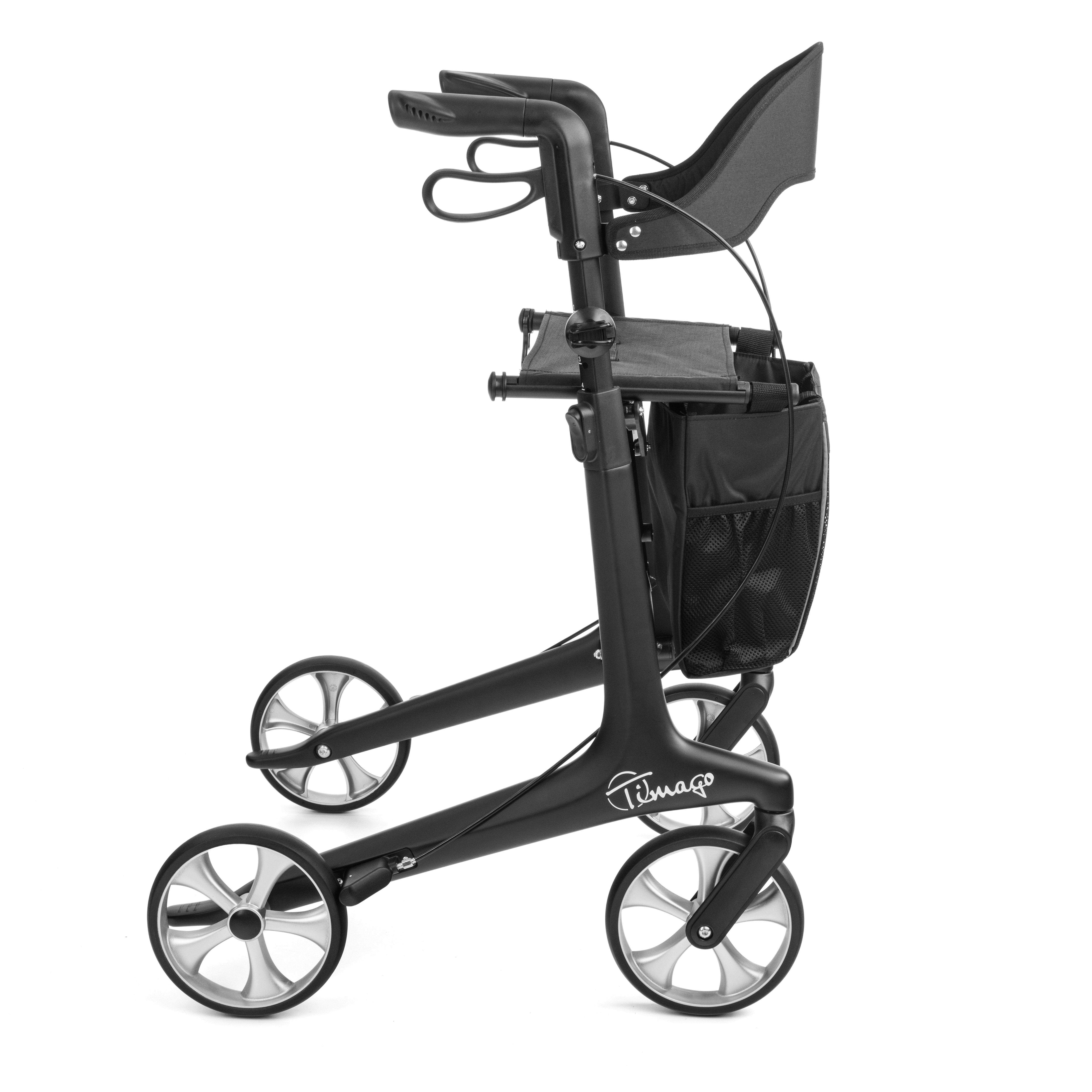 FUTURO - ultra lichtgewicht carbon rollator 4 wielen zwart of rood