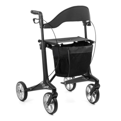 YOLA - Aluminium rollator 4-wieler zwart