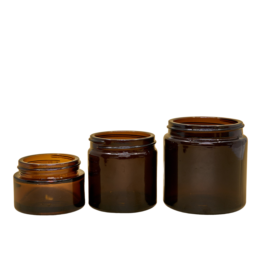 Glazen Pot - Bruin (incl. dop)