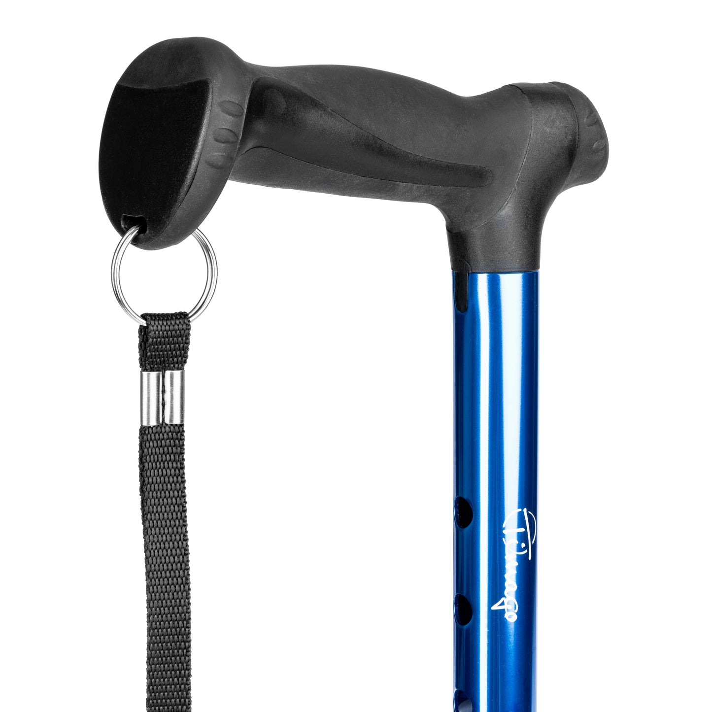 Premium aluminium wandelstok blauw