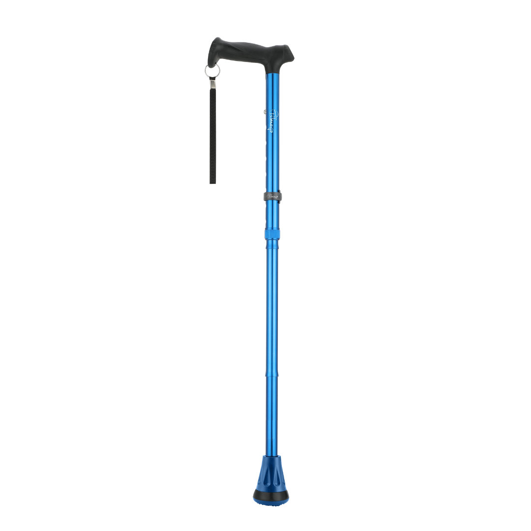Premium aluminium wandelstok blauw