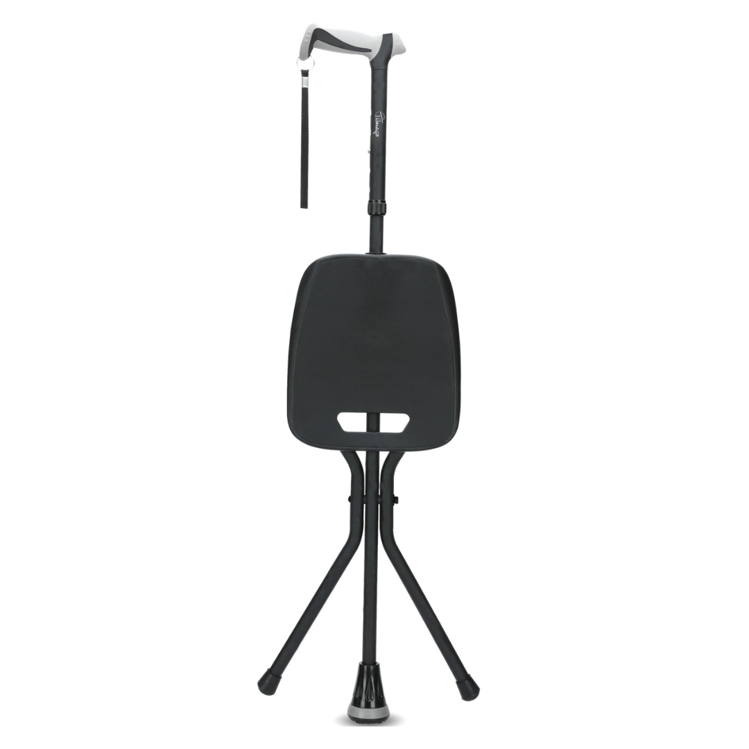 Aluminium verstelbare wandelstok met zitting - SeatTim