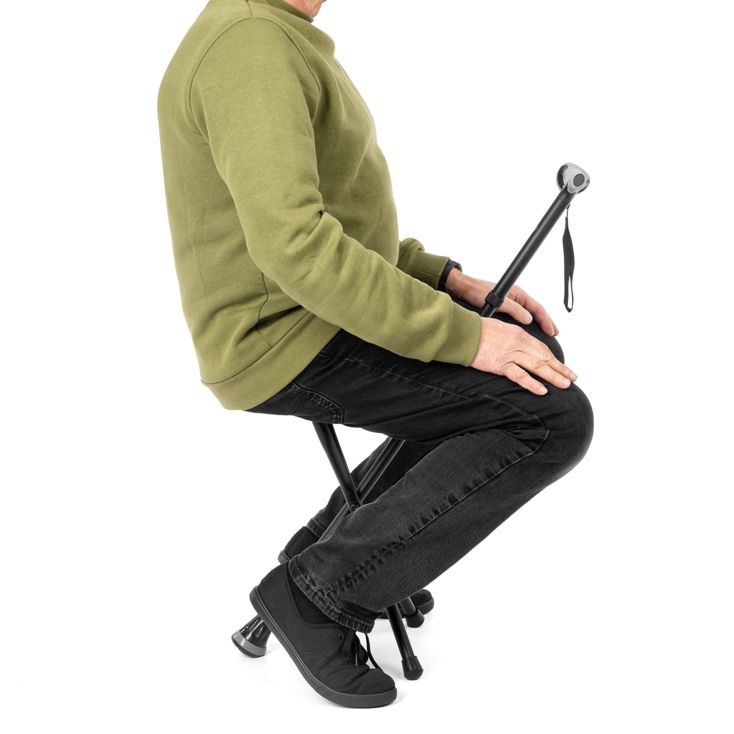 Aluminium verstelbare wandelstok met zitting - SeatTim