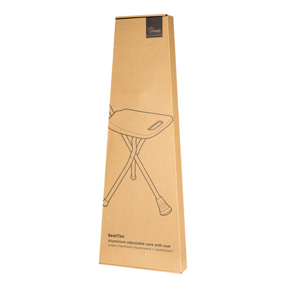 Aluminium verstelbare wandelstok met zitting - SeatTim