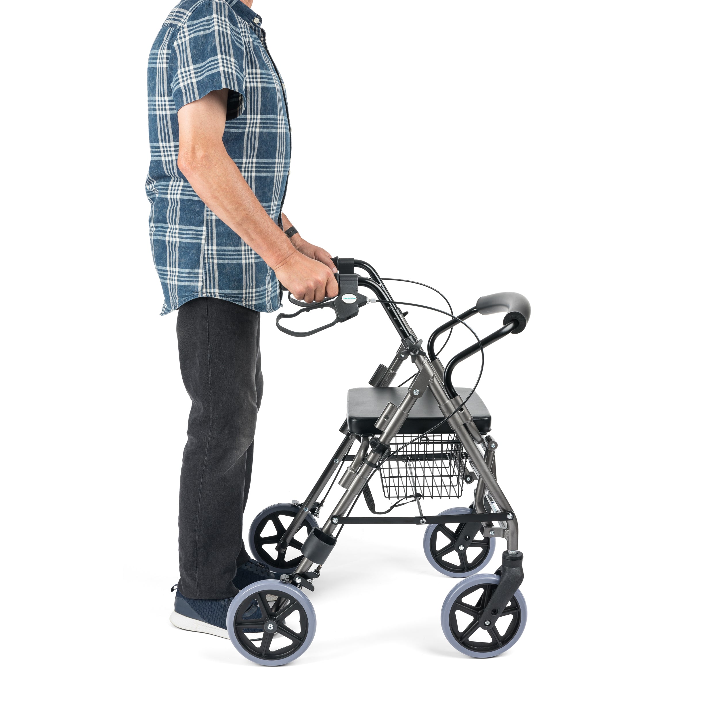 LUCY - 4-wiel rollator met voetsteun