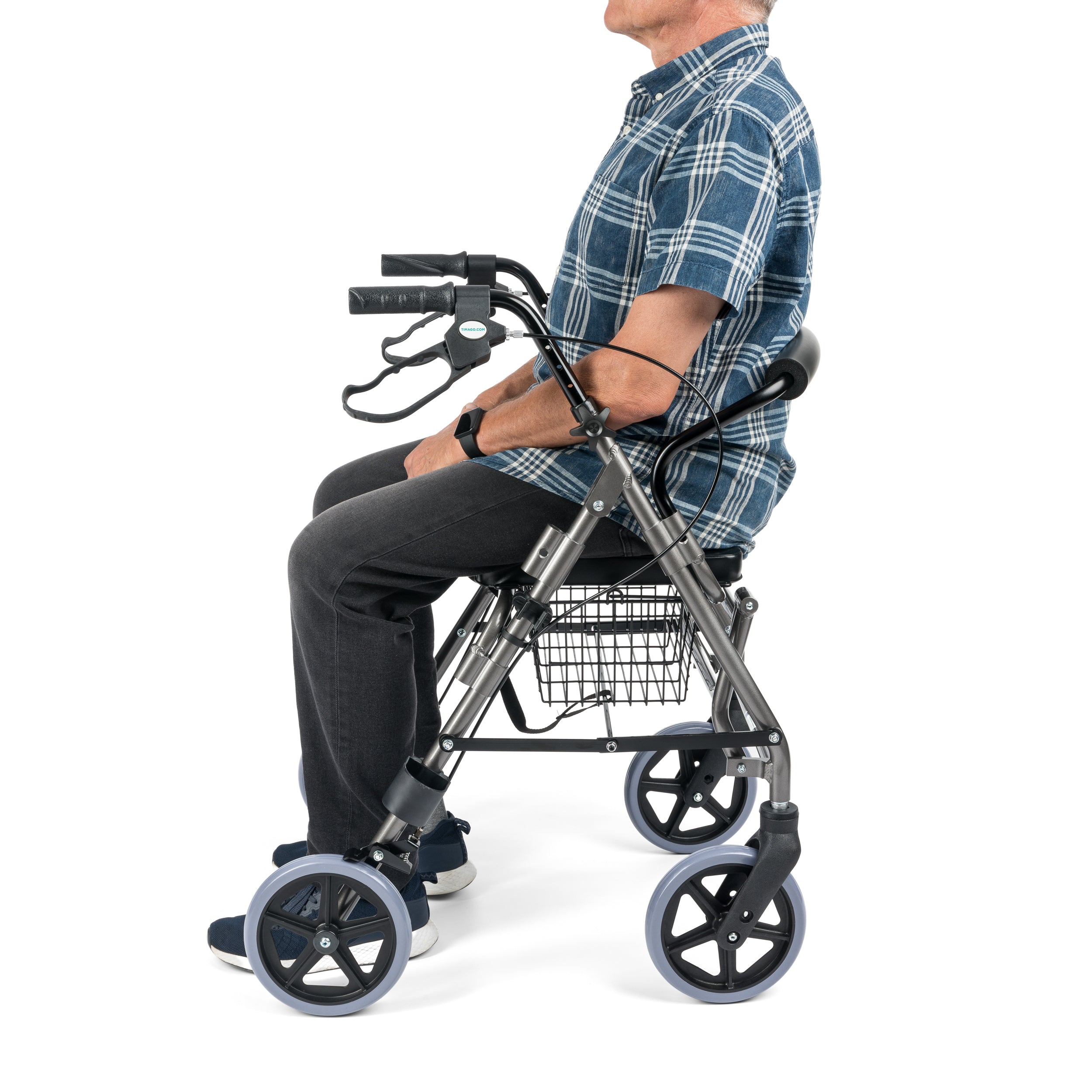 LUCY - 4-wiel rollator met voetsteun