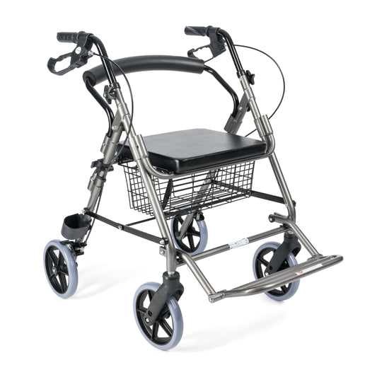 LUCY - 4-wiel rollator met voetsteun