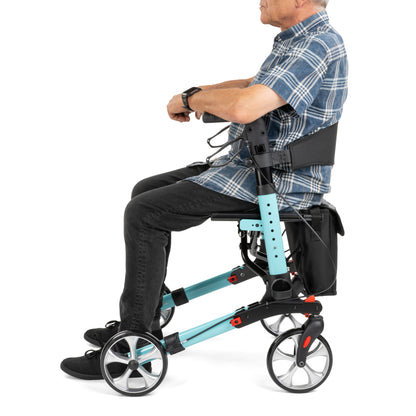 YOLA - Aluminium rollator 4-wieler blauw