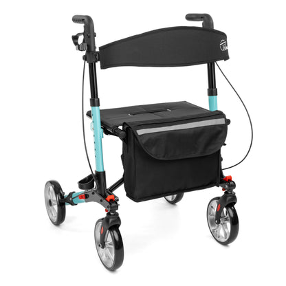 YOLA - Aluminium rollator 4-wieler blauw