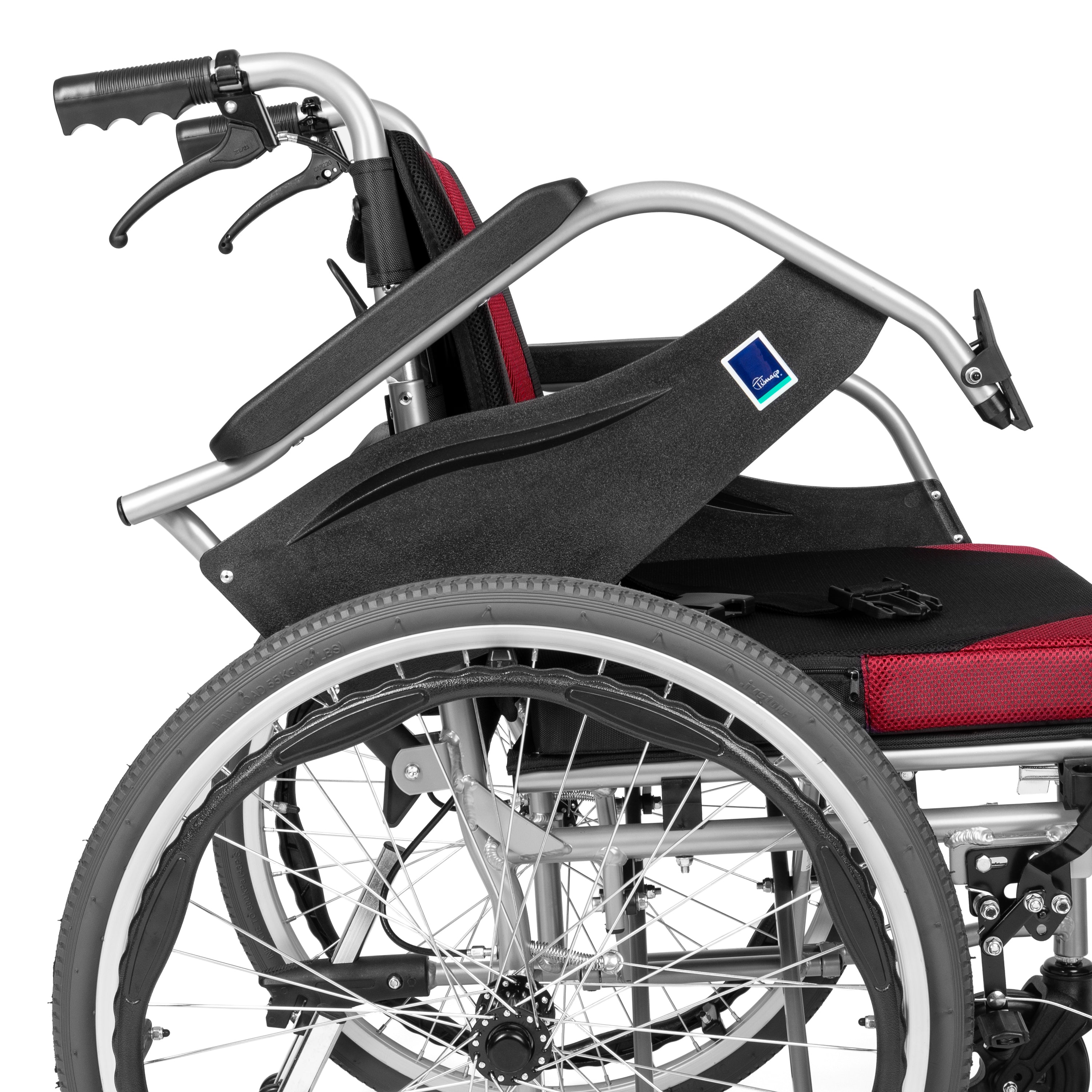PREMIUM-TIM - Aluminium rolstoel met inklapbare rugleuning en afneembare bekleding