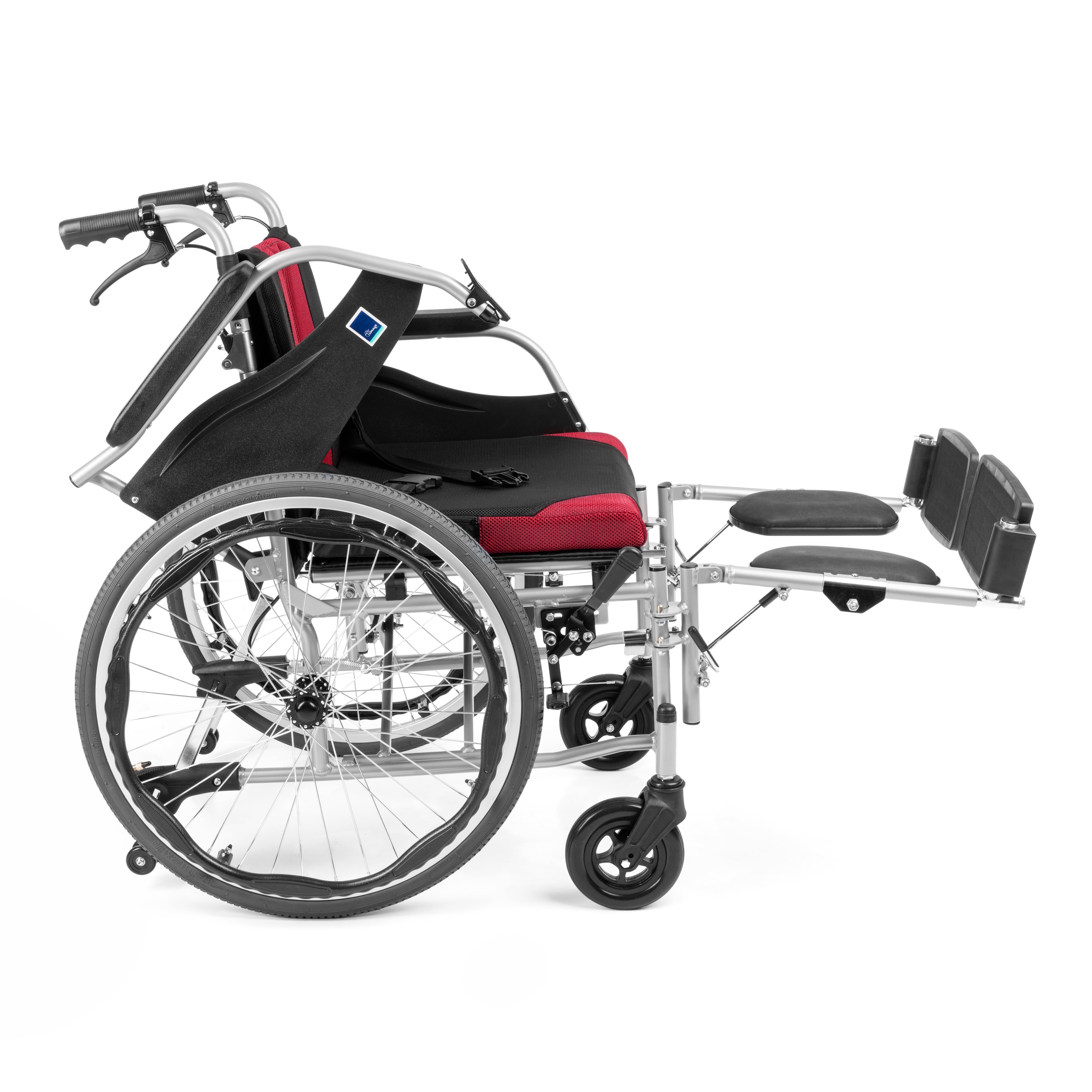 PREMIUM-TIM - Aluminium rolstoel met inklapbare rugleuning en afneembare bekleding