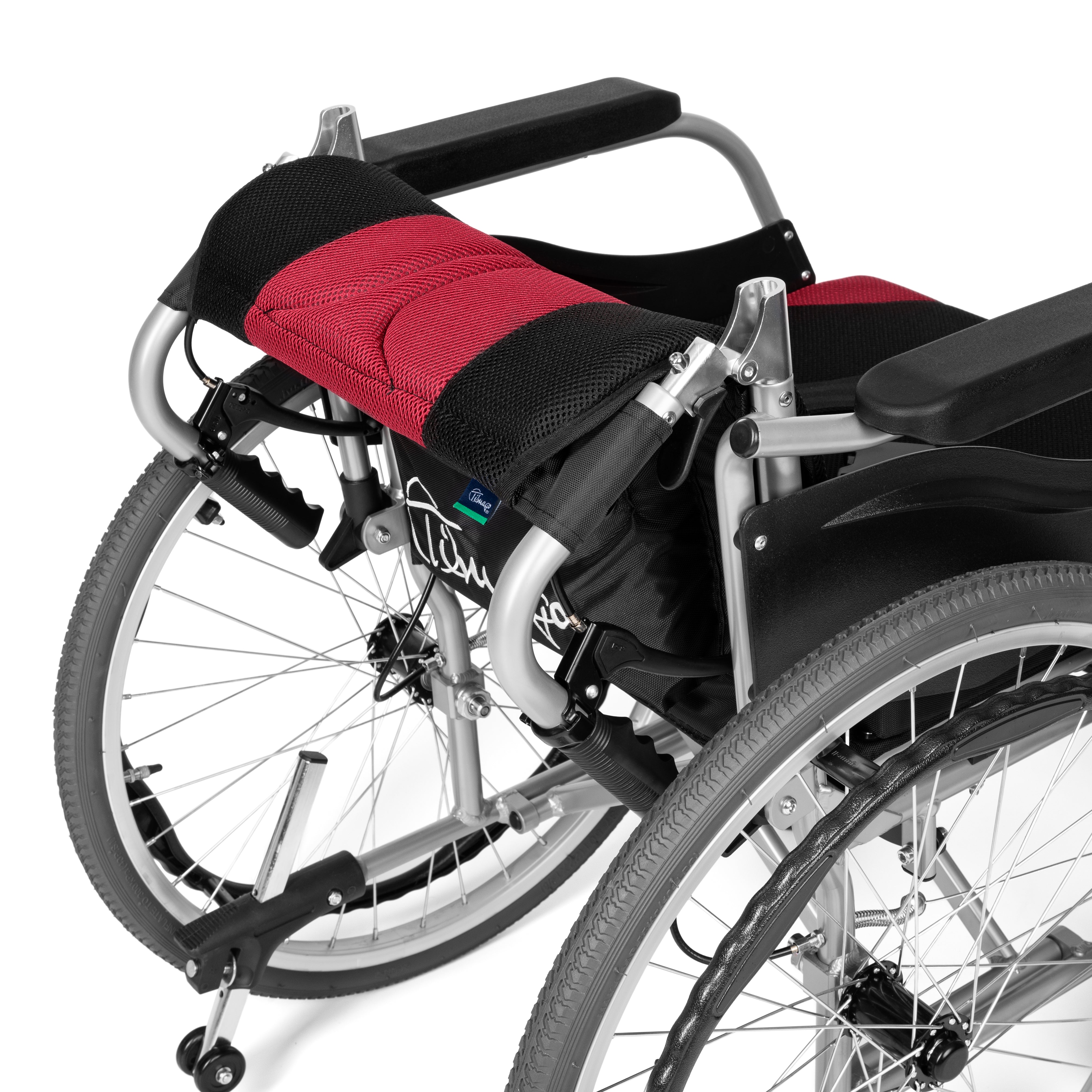 PREMIUM-TIM - Aluminium rolstoel met inklapbare rugleuning en afneembare bekleding