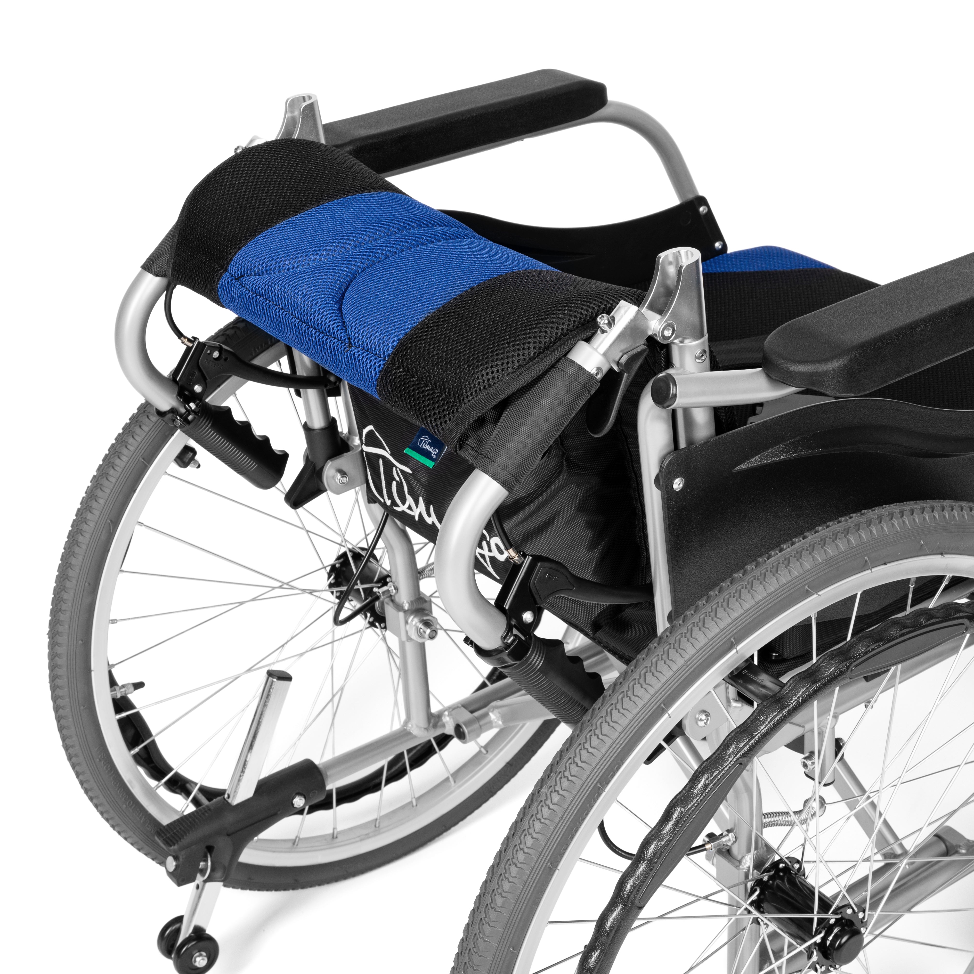 PREMIUM-TIM - Aluminium rolstoel met inklapbare rugleuning en afneembare bekleding