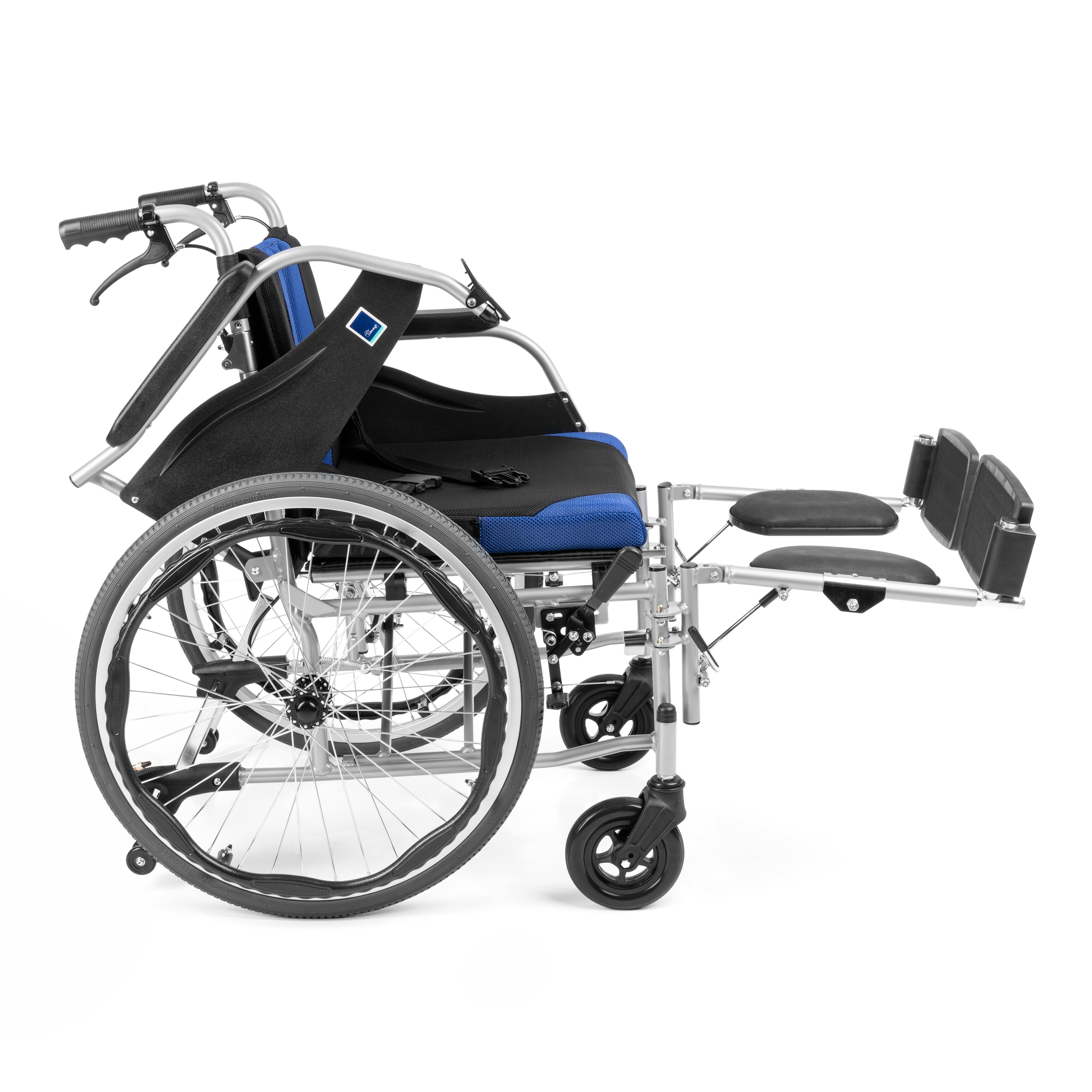 PREMIUM-TIM - Aluminium rolstoel met inklapbare rugleuning en afneembare bekleding