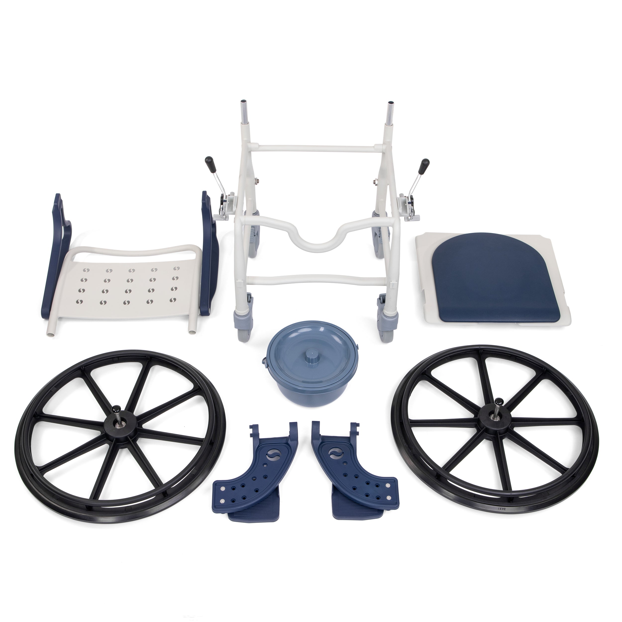 SANI-TIM 3-in-1 Rolstoel voor Toilet, Douche en Transport