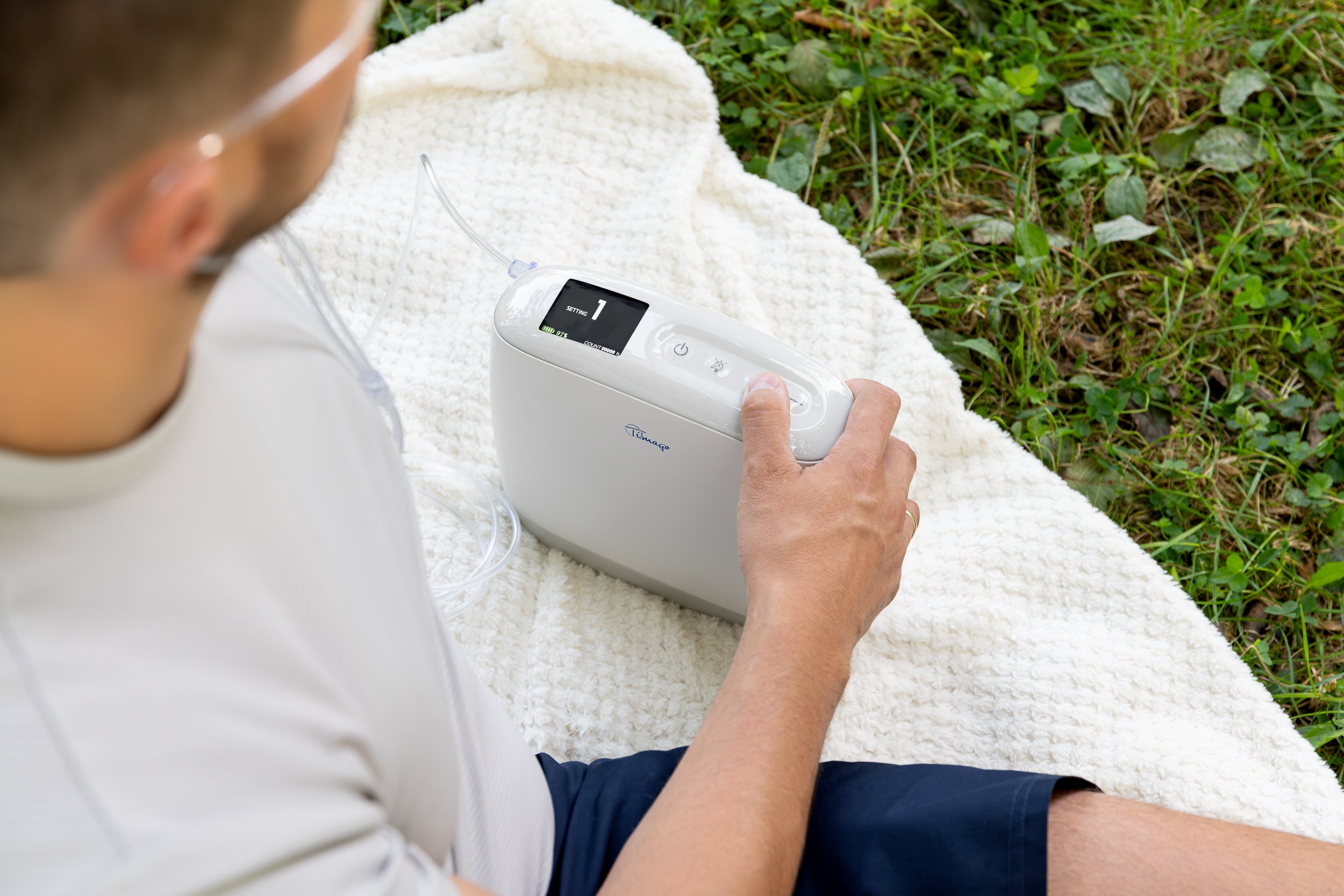 Draagbare zuurstof concentrator met keurmerk | Grote batterij