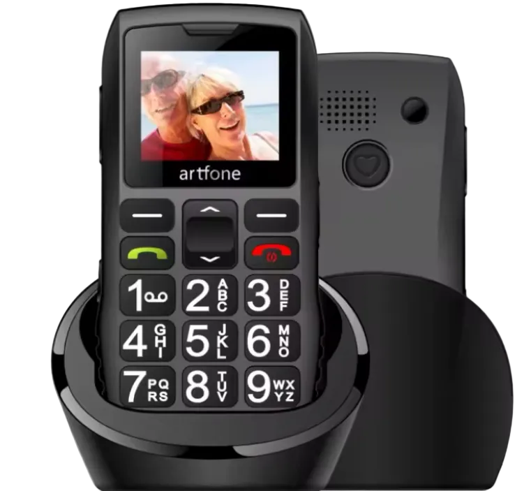 Senioren telefoon met SOS-knop