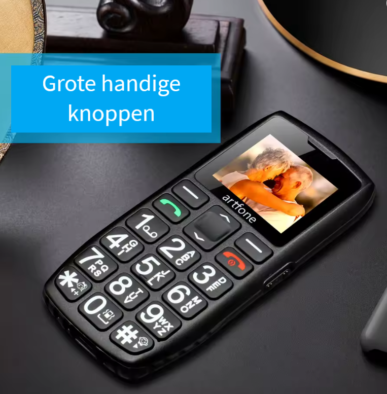 Senioren telefoon met SOS-knop