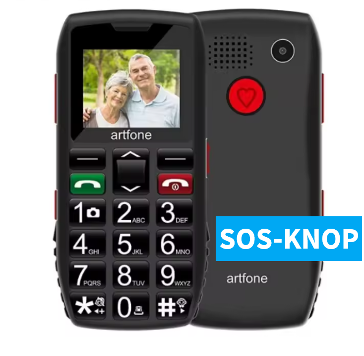 Senioren telefoon met SOS-knop