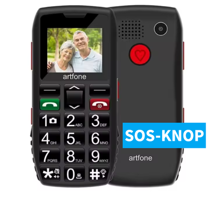 Senioren telefoon met SOS-knop