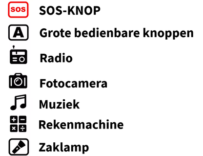 Senioren telefoon met SOS-knop
