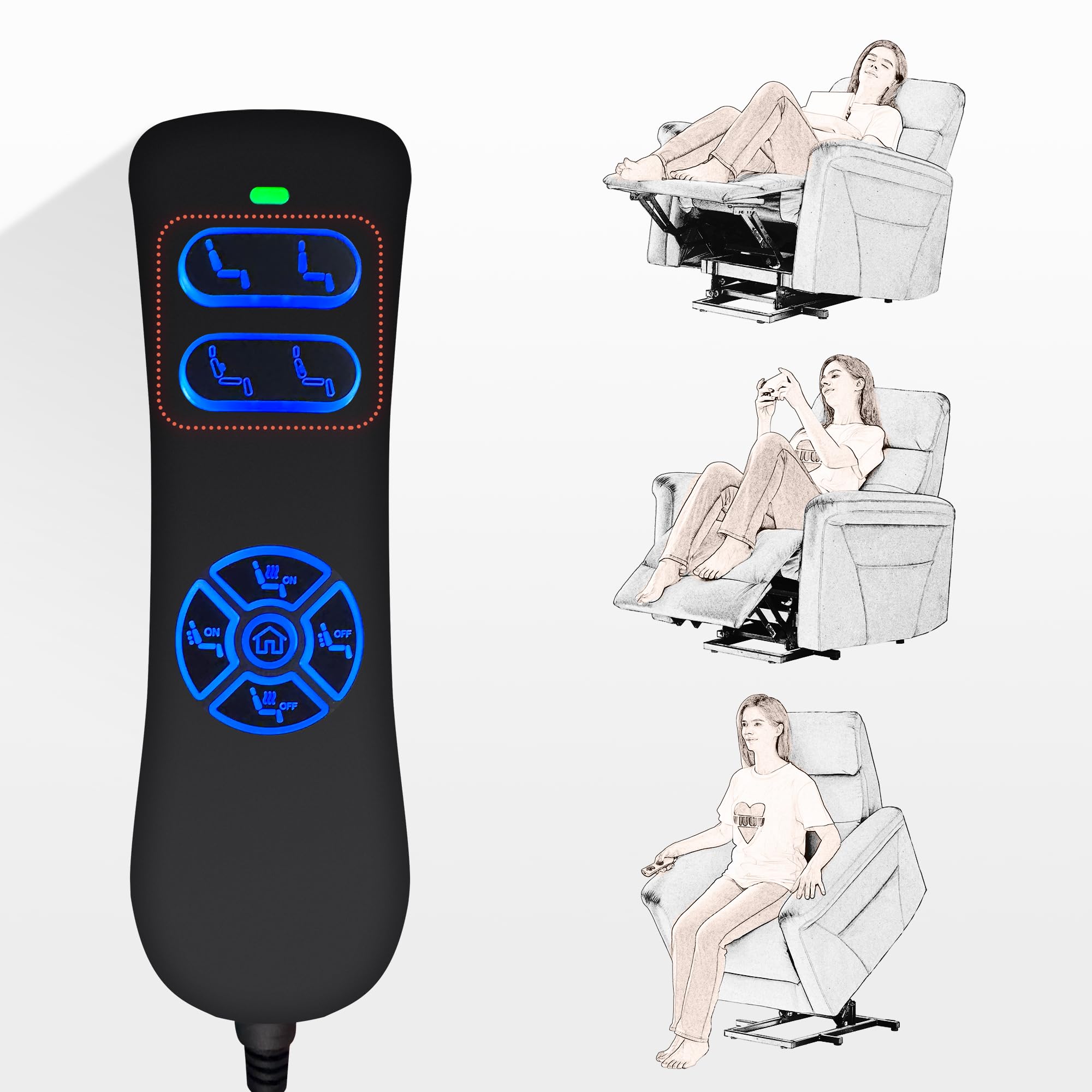 Relaxfauteuil Lisette - Sta-op stoel - Elektrisch Verstelbaar – Luxe Comfortstoel