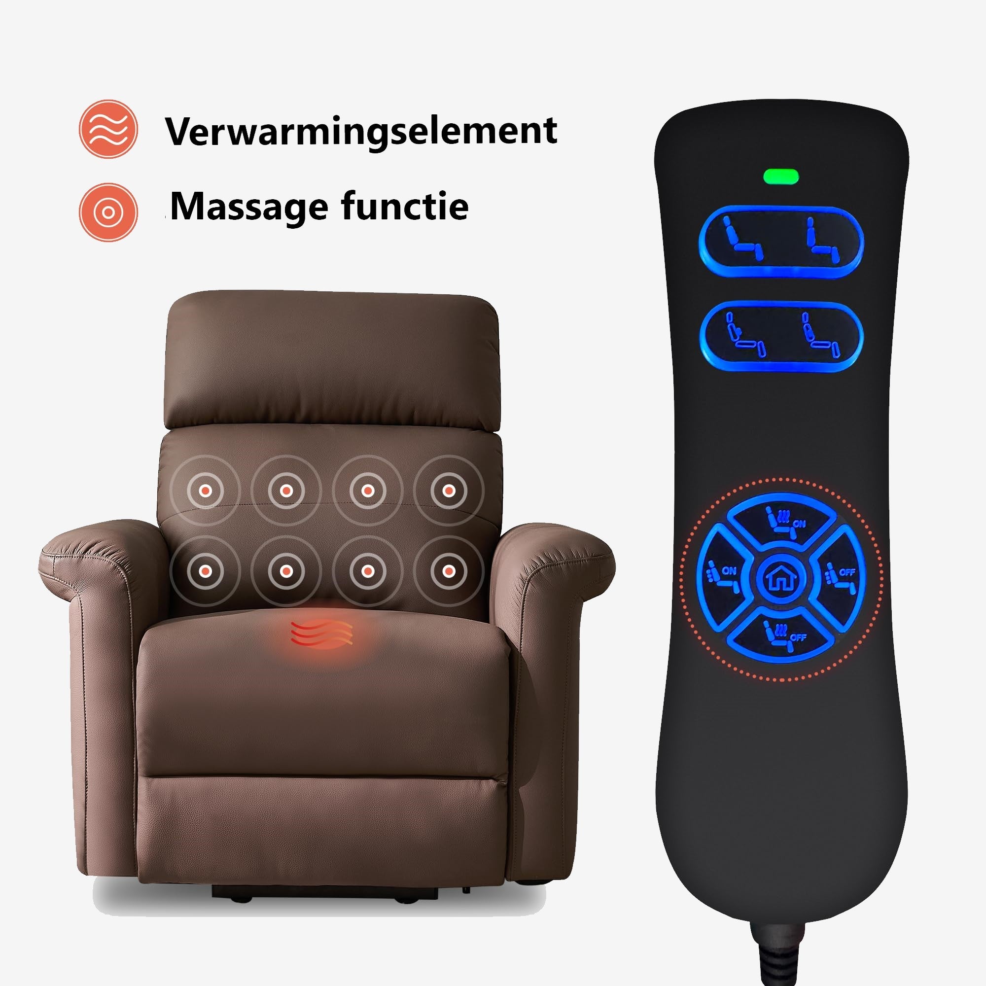 Relaxfauteuil Lisette - Sta-op stoel - Elektrisch Verstelbaar – Luxe Comfortstoel