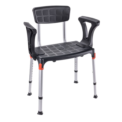 Douche stoel met rugsteun en armsteunen | 3 in 1