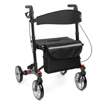 YOLA - Aluminium rollator 4-wieler zwart