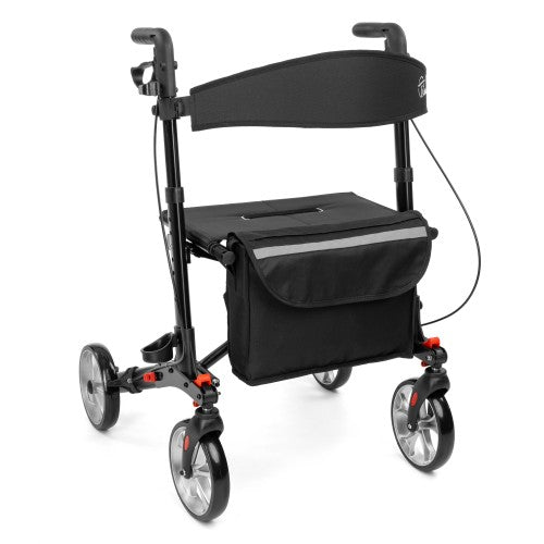 YOLA - Aluminium rollator 4-wieler zwart